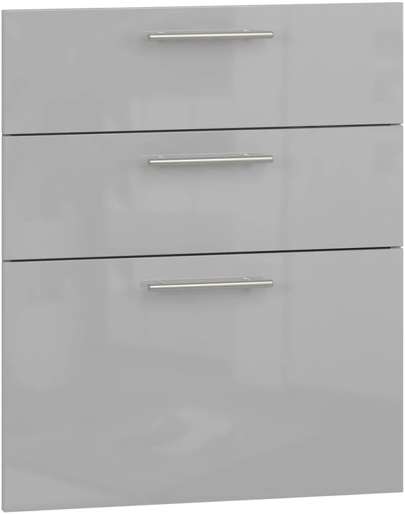 VENTO D3S_H-60/82 fronts, color: light pilkas high gloss