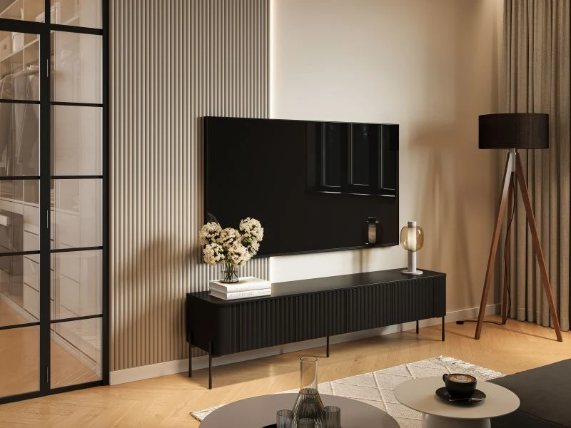 TV staliukas Cama Meble Cama VERA TV spintelė 190x40x50 kašmyro matinė