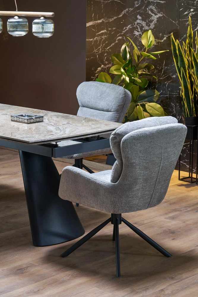 VINCE extension table ruda marble / juodas