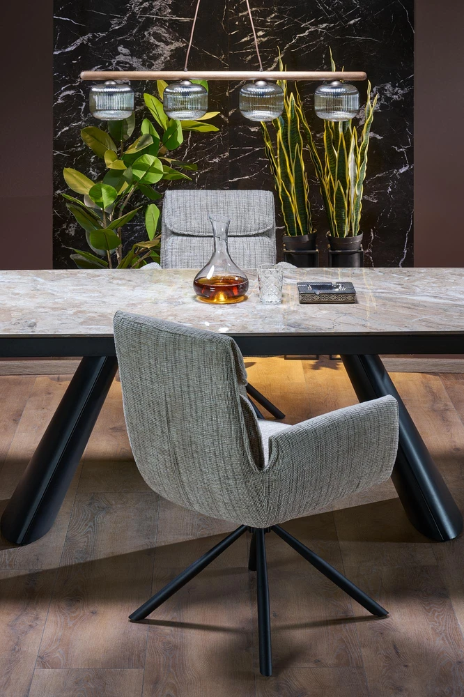 VINCE extension table ruda marble / juodas