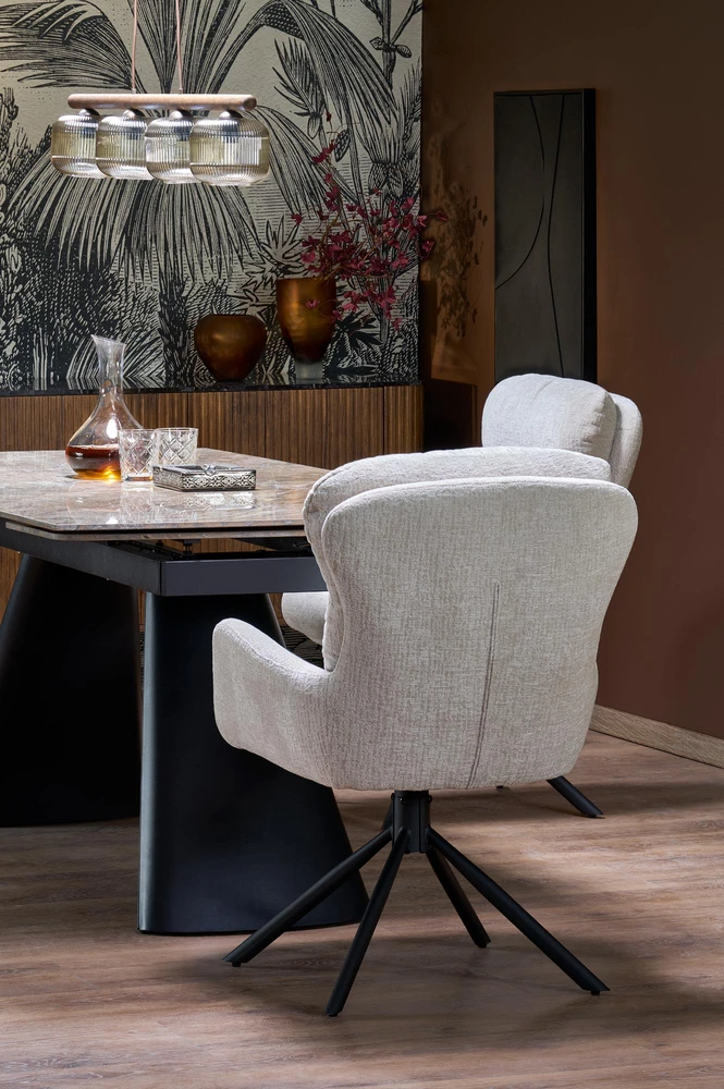 VINCE extension table ruda marble / juodas