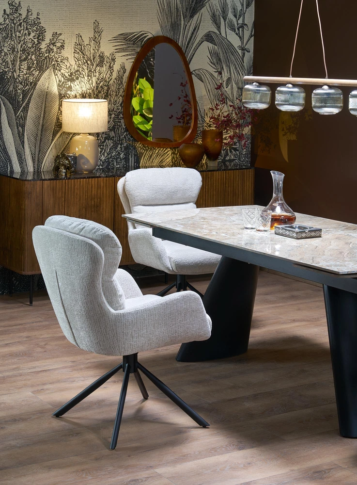 VINCE extension table ruda marble / juodas