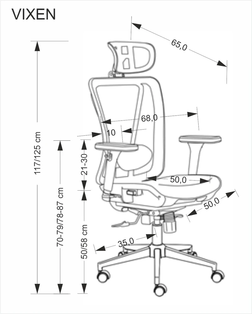 VIXEN o.chair juodas