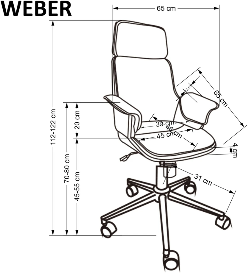 WEBER chair, walnut / juodas