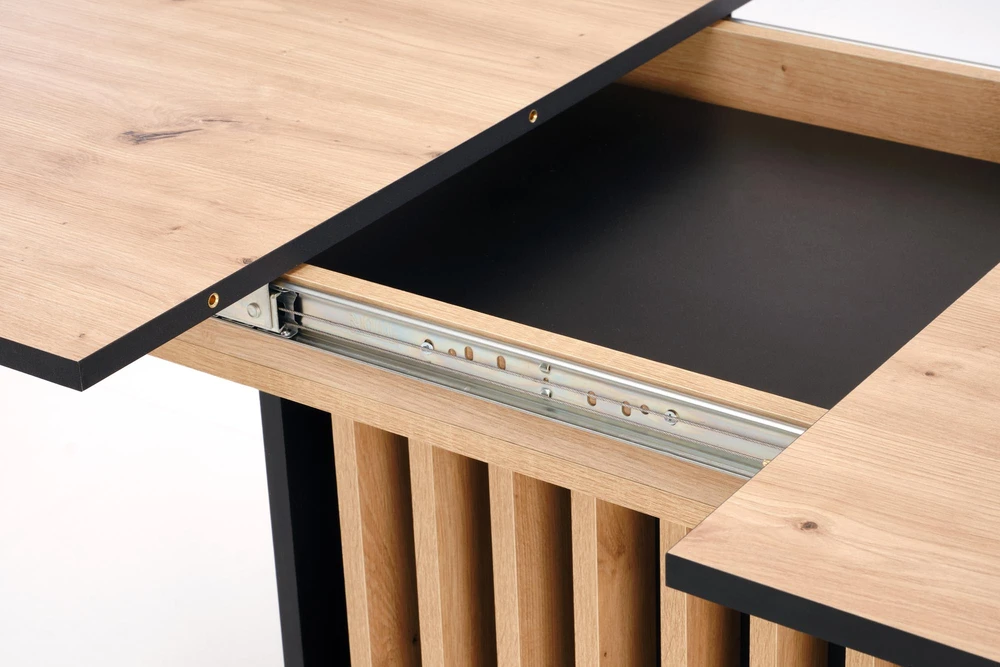 WILSON extension table, top - artisan oak / juodas, legs - artisan oak / juodas