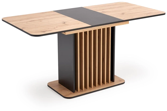 WILSON extension table, top - artisan oak / juodas, legs - artisan oak / juodas