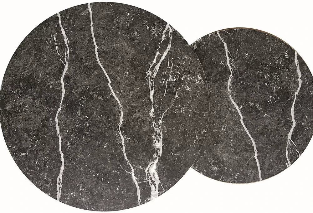 Signal Meble Kavos staliukų rinkinys Signal DION Juoda Marble