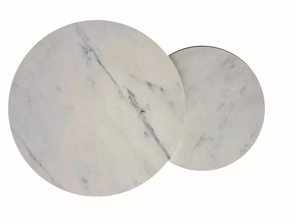 Signal Meble Kavos staliukų rinkinys SIGNAL HOLA Baltas MARBLE/Gold