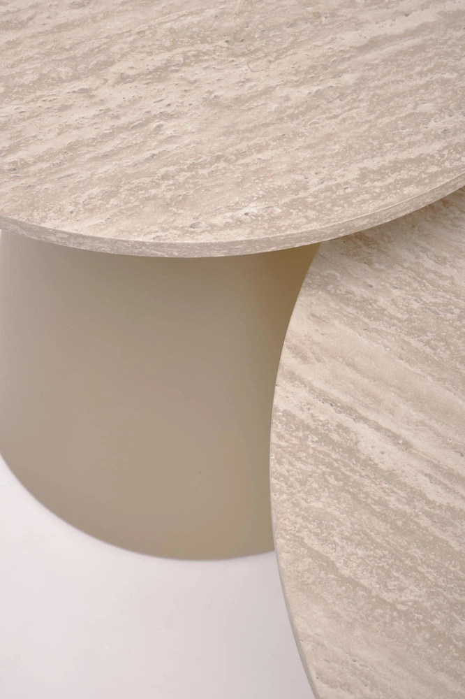 ZURICH set of 2 c.tables travertine / cashmere