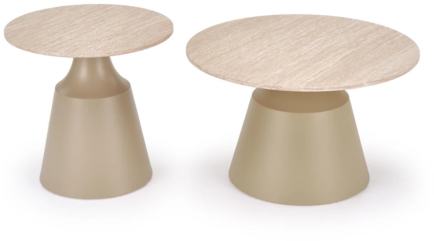 ZURICH set of 2 c.tables travertine / cashmere