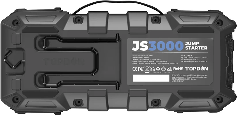 Išorinė baterija TOPDON V3000 (JS3000) su Jump Start funkcija