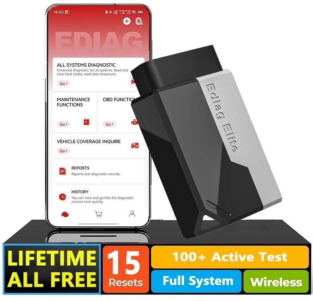 Kingbolen Ediag Elite Android / iOS OBD2 diagnostikos įranga