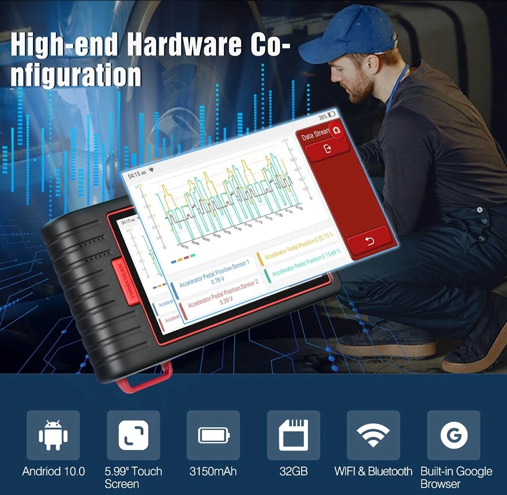Thinkcar Thinkscan MAX 2 universali bevielė diagnostikos įranga su planšete