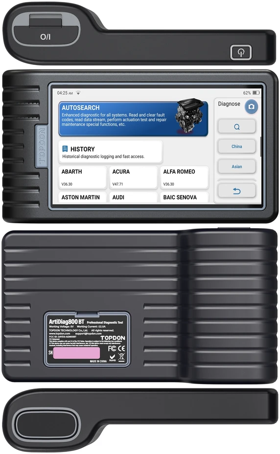 Topdon ArtiDiag800 BT 2 Automobilių Diagnostikos Įrankis