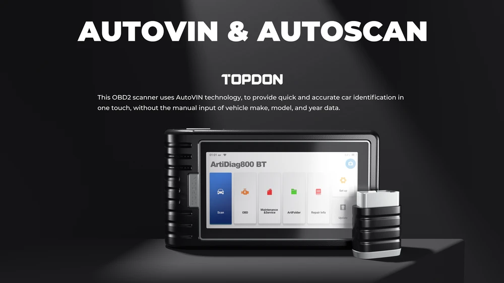Topdon ArtiDiag800 BT 2 Automobilių Diagnostikos Įrankis