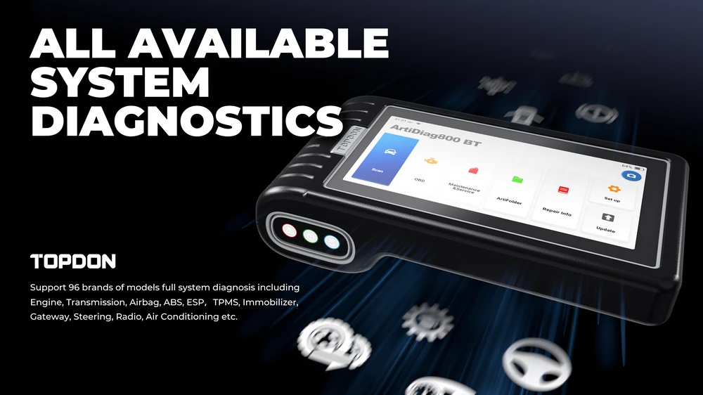 Topdon ArtiDiag800 BT 2 Automobilių Diagnostikos Įrankis