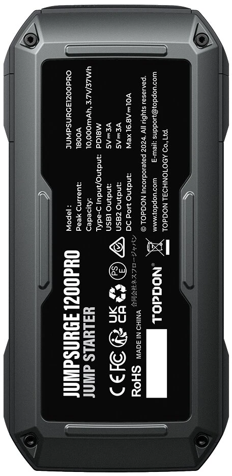 TOPDON JS1200Pro – galingas užvedimo įrenginys (1800A)