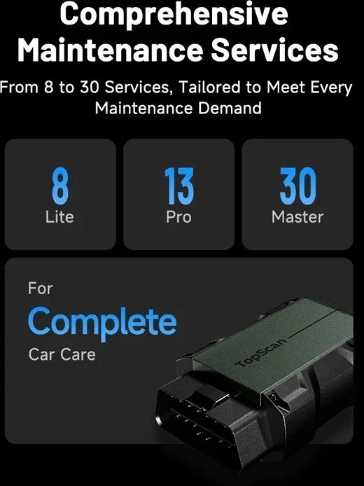 TOPDON TopScan Master – profesionali Bluetooth diagnostikos įranga Android / iOS