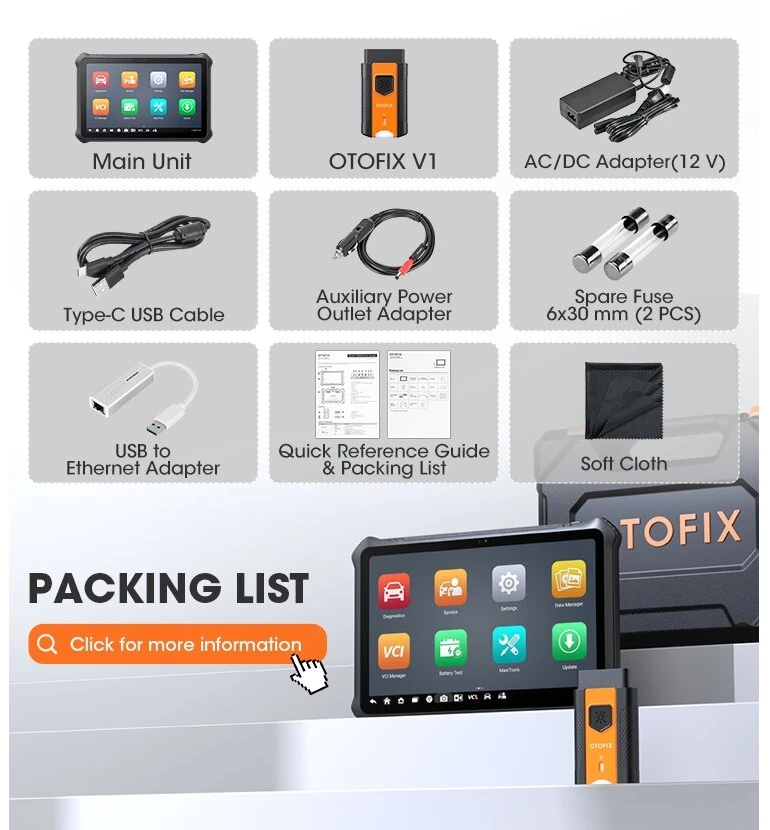 Universali diagnostikos ir programavimo įranga su planšete OTOFIX D1 PROS