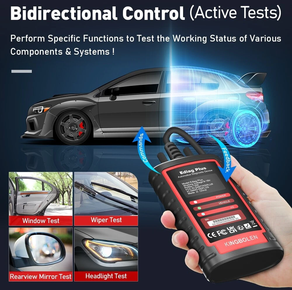 Universali diagnostikos įranga per iOS / Android Kingbolen Ediag Plus