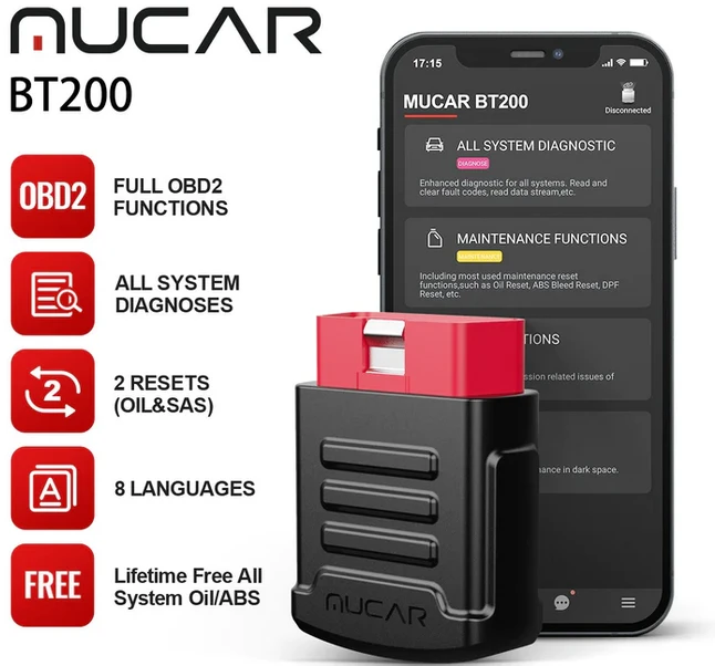 Universali diagnostikos įranga THINKCAR MUCAR BT200 PRO