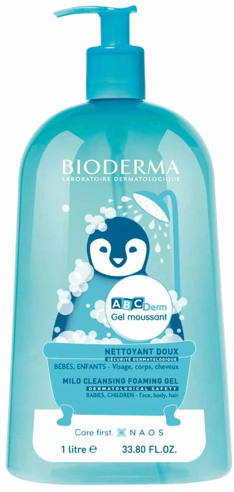 Bioderma ABCDerm Moussant Vaikiška dušo želė, 1000 ml