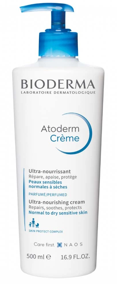 Bioderma Atoderm Crème Ultra Intensyviai drėkinantis ir maitinantis kūno kremas, 500 ml