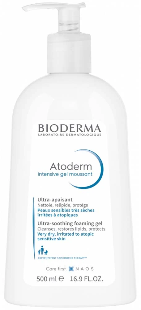 BIODERMA Atoderm Dušo želė švelnus gelinis prausiklis labai sausai ir atopiškai odai, 500 ml