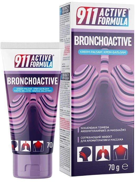 Brand 911 Pagaminta Ukrainoje BronchoActive kremas-balzamas, 70g