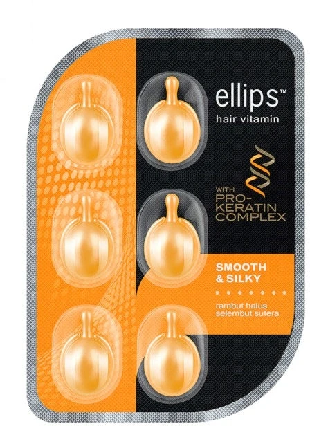 Ellips HAIR VITAMIN pro-Keratin minkštiems ir šilkiniams plaukams, 6 vnt.