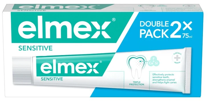 Elmex Dantų pasta for Sensitive Teeth Sensitiv e Duopack 2 x 75 ml