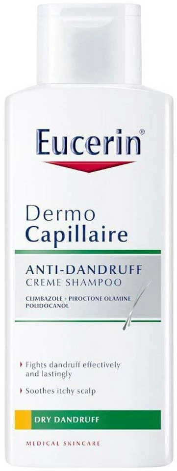 Eucerin DermoCapillaire Šampūnas šampūnas nuo pleiskanų sausai galvos odai, 250 ml