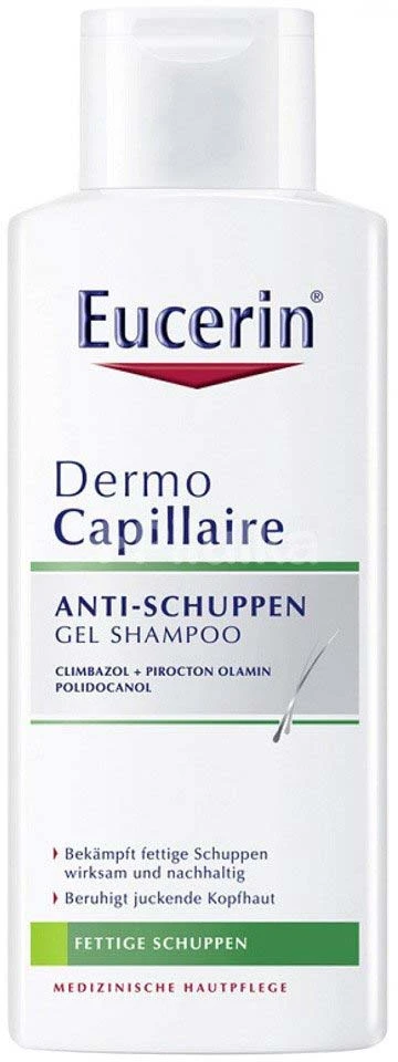 Eucerin Gelinis šampūnas nuo riebių pleiskanų DermoCapillaire 250 ml