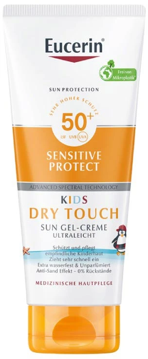 Eucerin Sun Sensitive Protect SPF50+ gelis-kremas nuo saulės vaikams, 200 ml