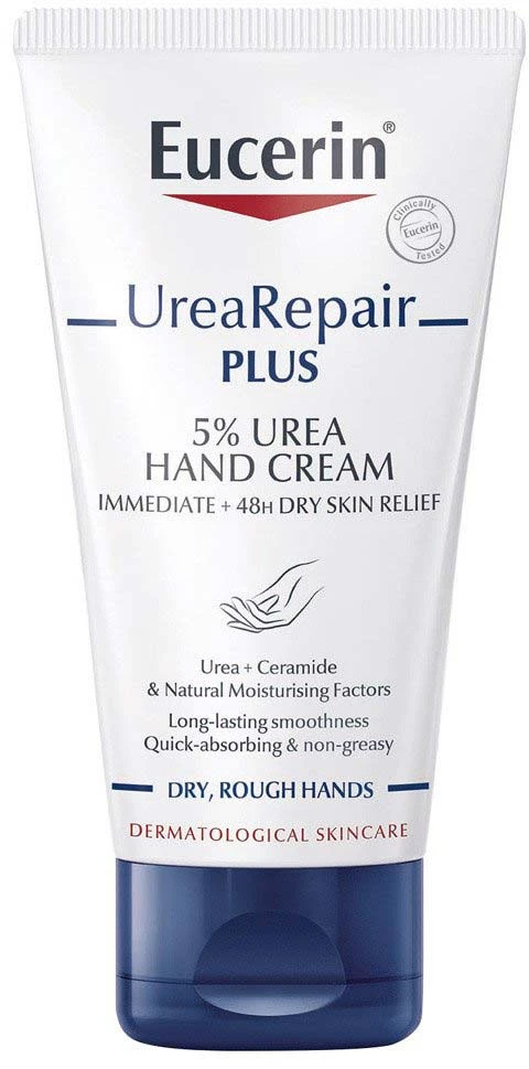 Eucerin UreaRepair Plus 5% Urea Hand Kreminis rankų kremas su 5 % šlapalo, 75 ml