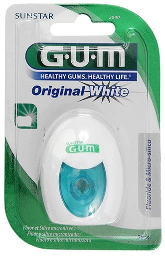 "Gum® 2040 Original Baltas Whitening Floss" dantų siūlas 30 m