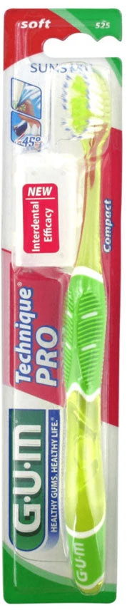 "Gum Technique Pro" minkštas kompaktiškas šepetėlis 1 vnt