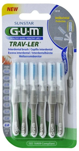 Gum® 1618 kūginis 2 mm šepetėlis 6vnt