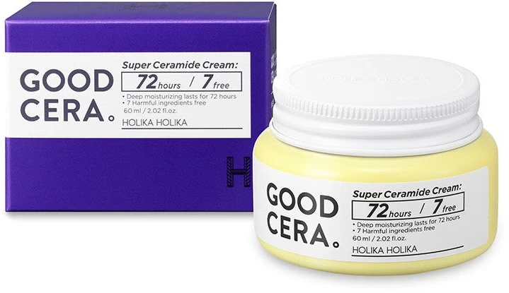 Veido kremas su keramidais Holika Holika Good Cera Super Ceramide Kreminis, sausai, jautriai veido odai, 60 ml