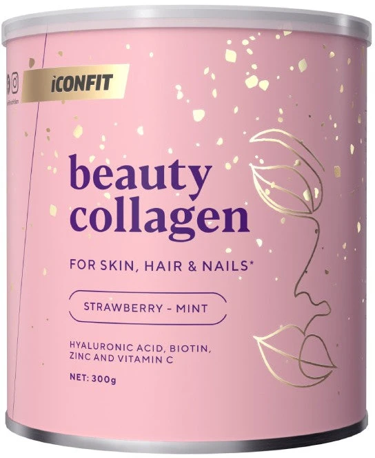 Braškių-mėtų skonio grožio kolagenas ICONFIT, 300g