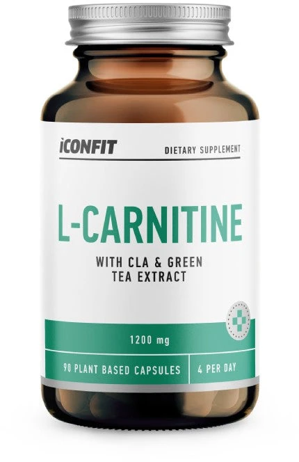 L-Karnitinas su CLA ir žaliosios arbatos ekstraktu ICONFIT, 90 kapsulių