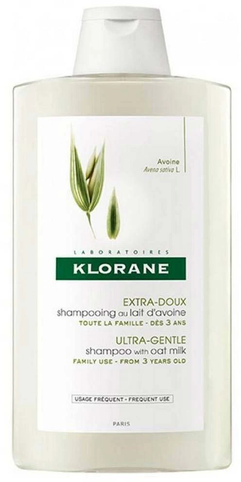 Klorane Ultra-Gentle Šampūnas With Oat Milk itin švelnus šampūnas, 400 ml