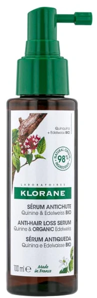 "Klorane" plaukų slinkimo serumas su chininu ir edelveisu Bio 100ml