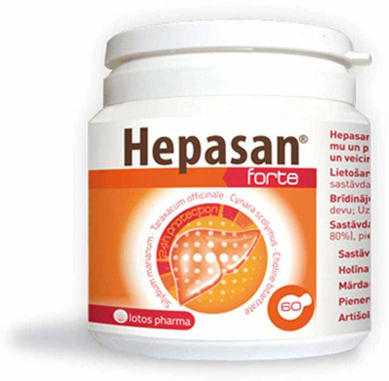 Lotos Pharma HEPASAN Forte kapsulės (30 dienos dozių)