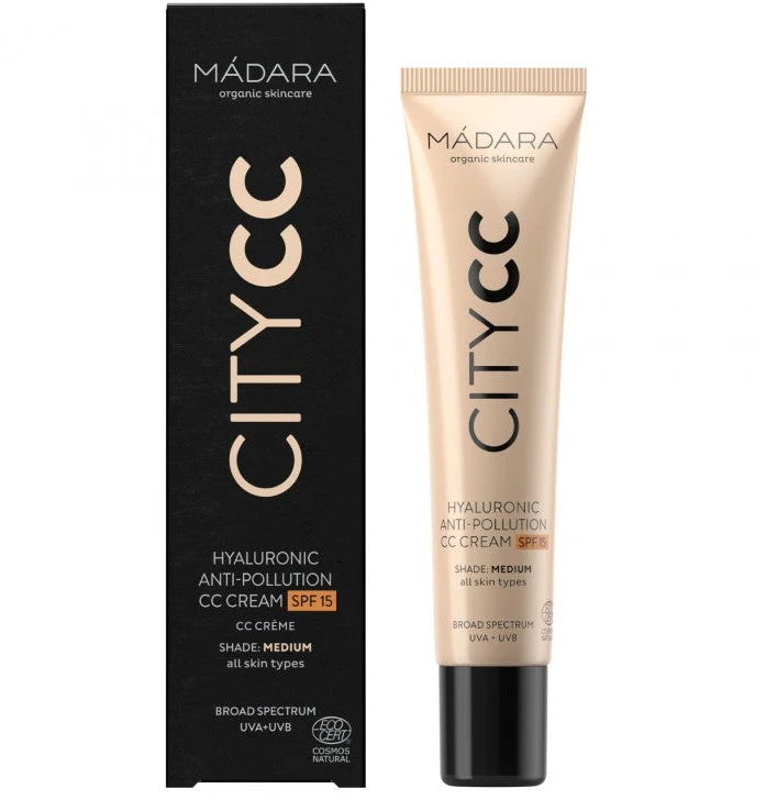 "Mádara CityCC Hyaluronic Anti-Pollution CC Kreminis Spf15 Medium CC kremas veidui 40 ml