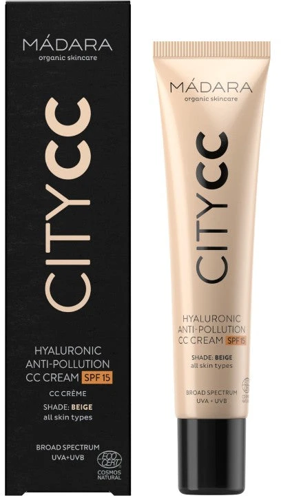Mádara Madara City Cc Crema Cc Anti-Polucion Hyaluronic CC kremas su Spf15 rusvai gelsvas 40ml