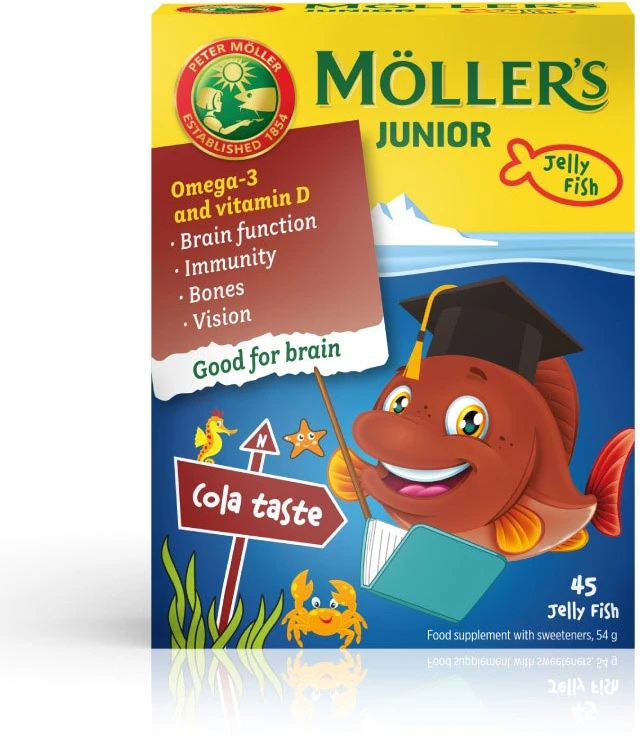 Möller’s Junior Omega-3 Kolos sk. kramtomos žuvelės N45