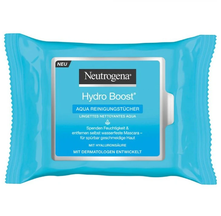 Neutrogena Drėkinamosios veido valymo servetėlės Netrogena Hydro Boost 25vnt