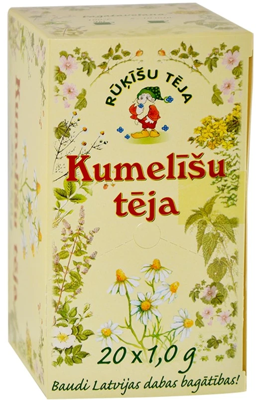 Zāļu tēja RŪĶĪŠU TĒJA, kumelīšu, 20 maisiņi paciņā x 1 g