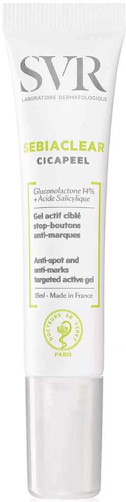 SVR SEBIACLEAR CICAPEEL, lokalaus poveikio spuogelius džiovinantis gelis, 15 ml